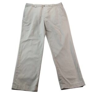 Brooks Brothers 346 Mens Pants Clark Advantage Chino Beige Flat 38 x 32 Casual